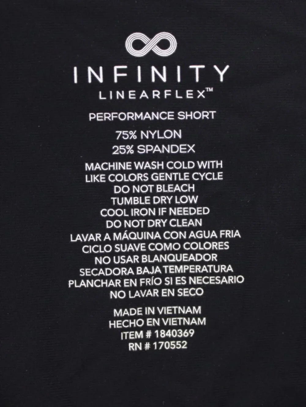 Infinity Linearflex Shorts Mens 34 Blue Performance 9